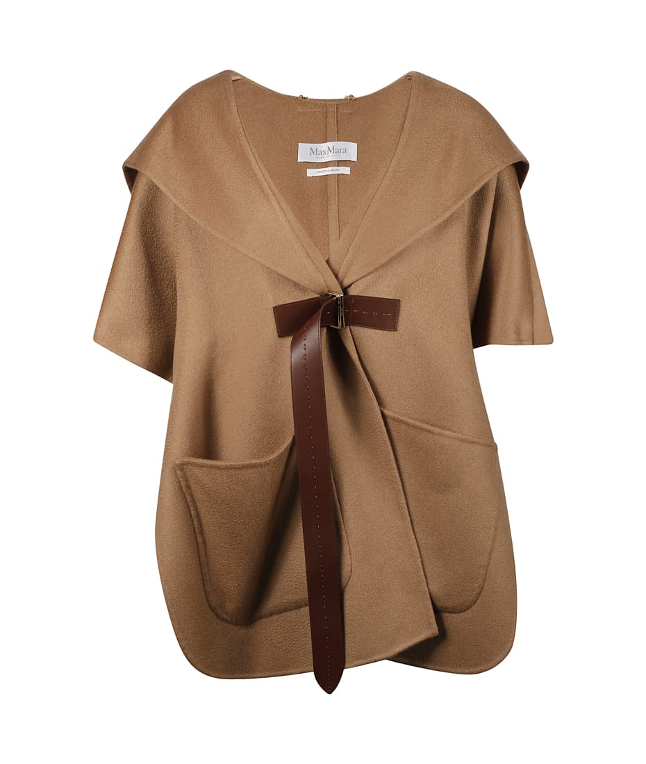 【Max Mara】AW24 ポケット付きキャメル「Dorico」コート Max Mara Dorico Cape | italist