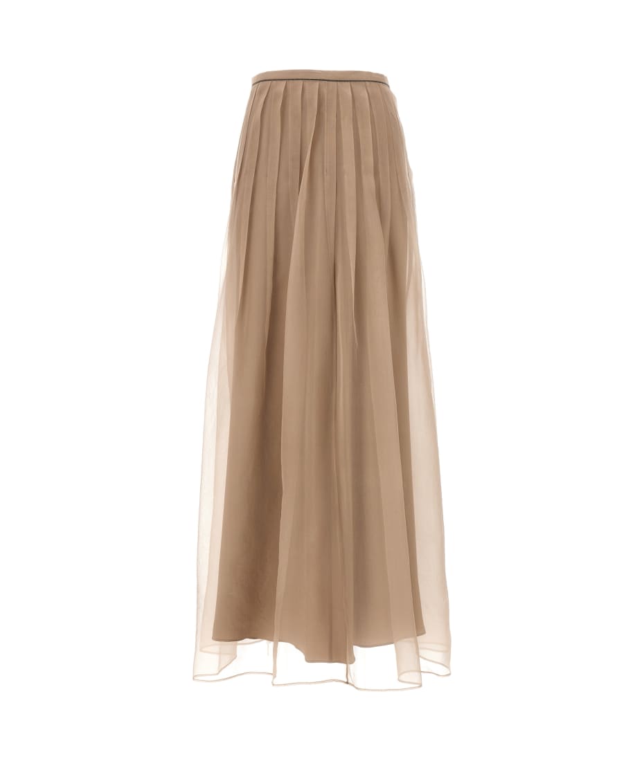 Brunello Cucinelli Silk Tulle Skirt italist