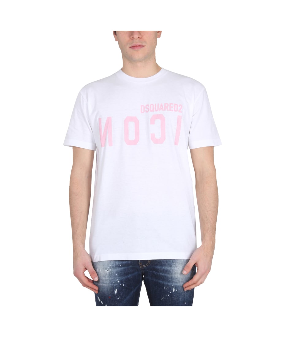 Dsquared2 logo-print cotton shirt - Pink