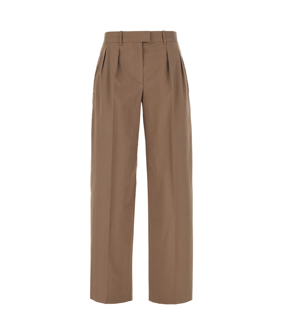 THE ROW TAUPE COTTON TROUSERS THE ROW TAUPE COTTON TROUSERS