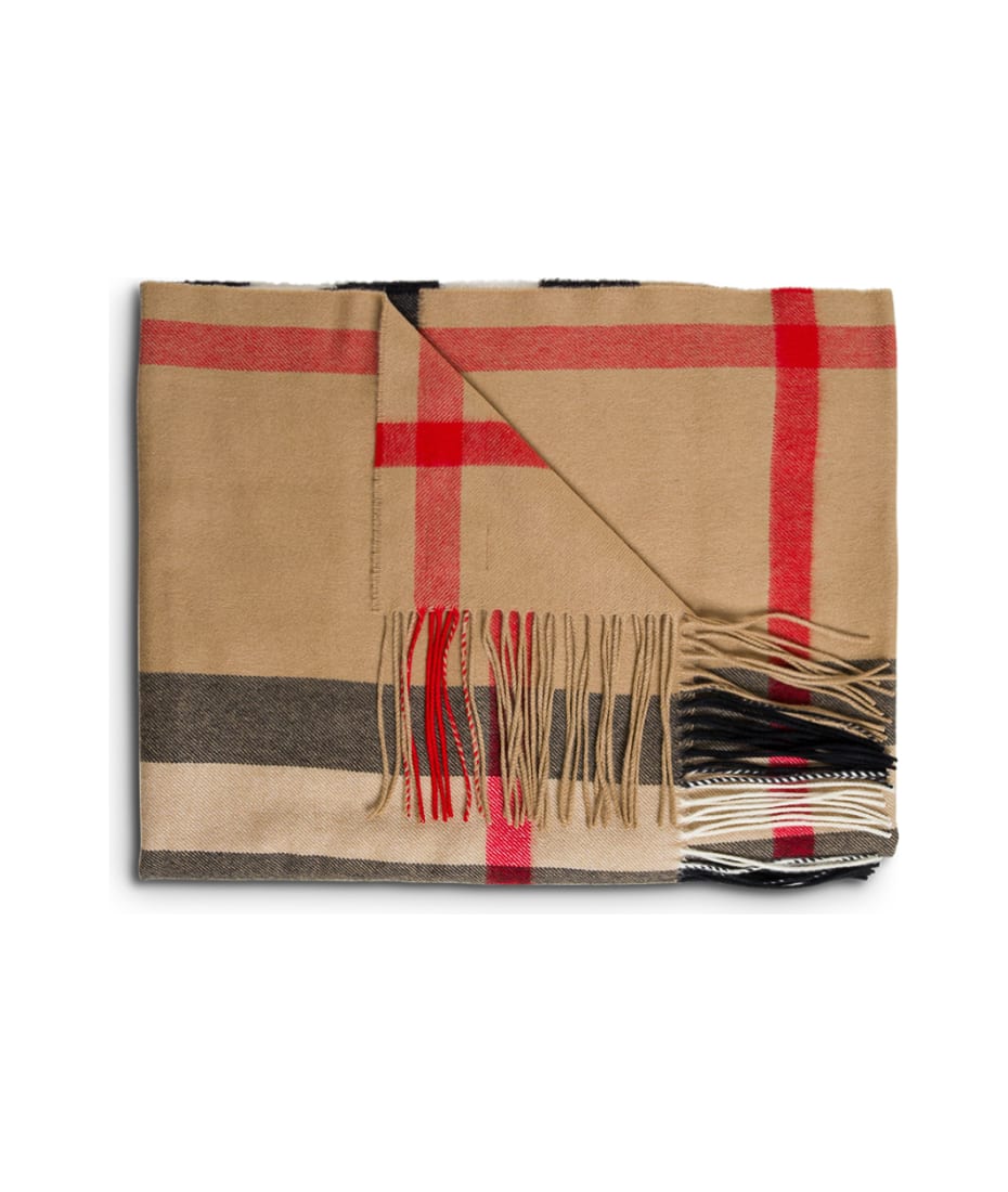 Vintage Check Cashmere Scarf in Beige - Burberry