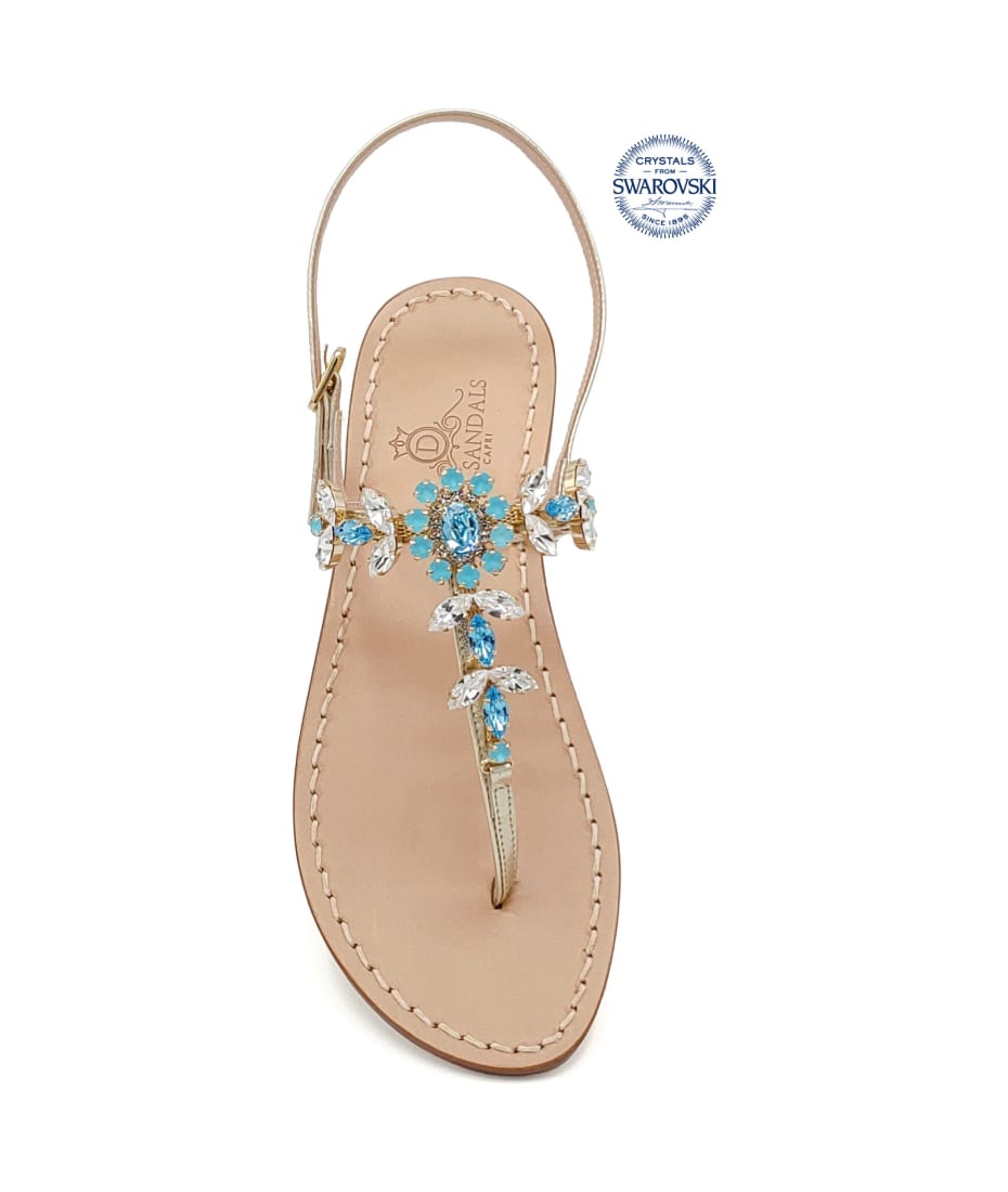 brown jeweled sandals