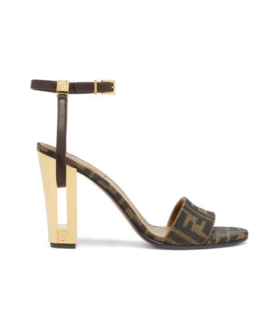 Fendi Black Karung High Heel Sandal italist