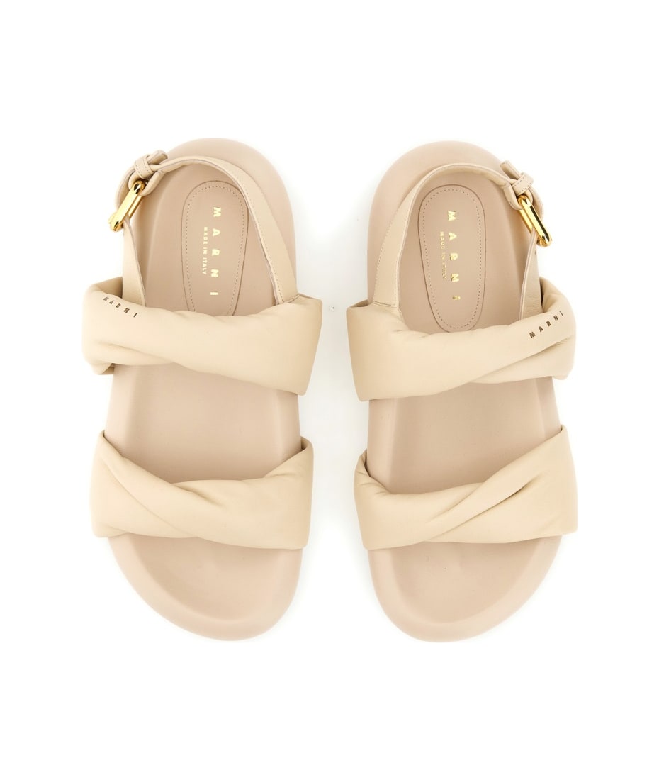 【送料&関税込】Marni Ivory Leather Sandals Marni Leather Sandal | italist