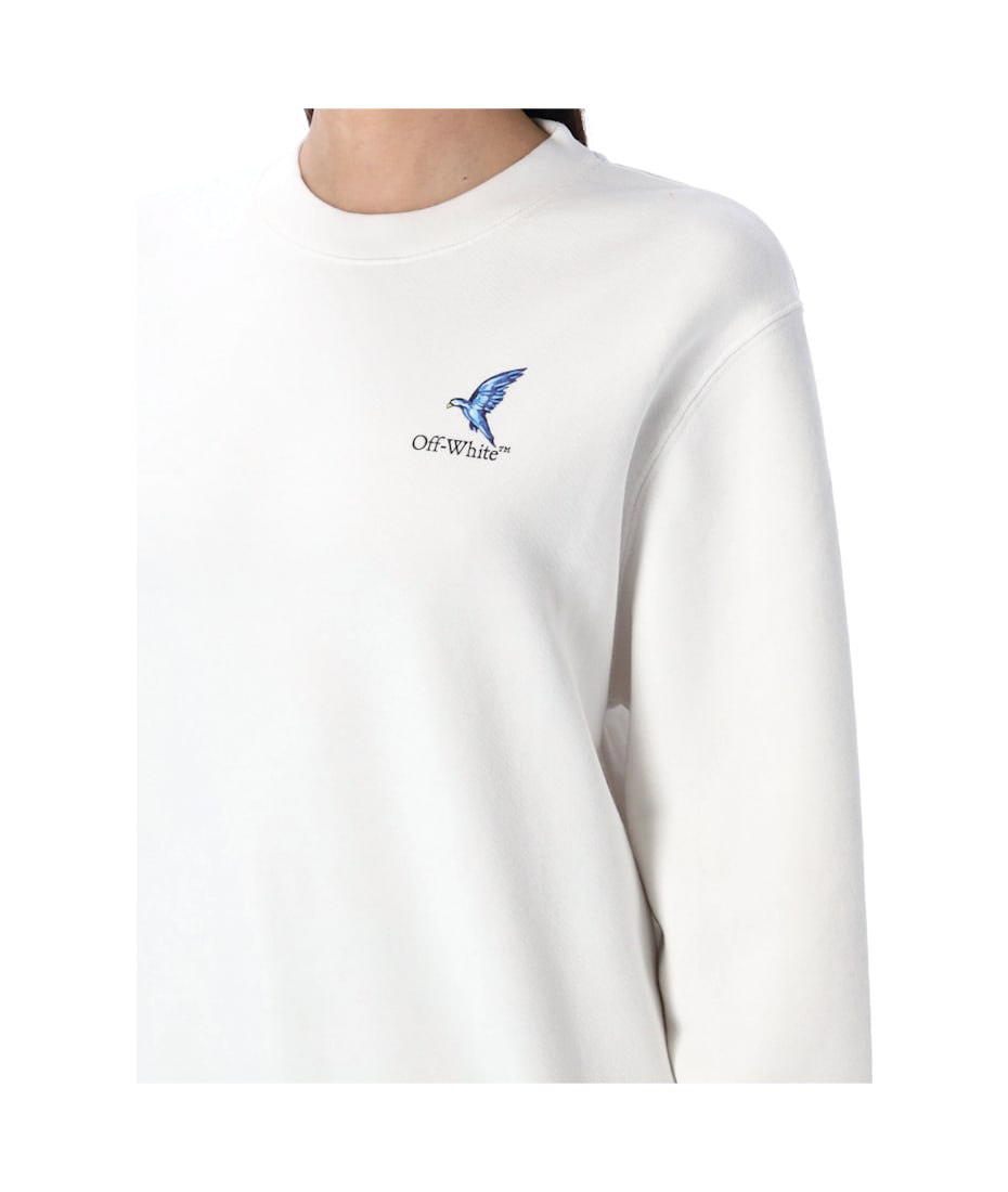 その他 Off-White FRESCO ARROW CRE NECK (OWBA055S25FLE001 0110) Off-White Fresco Arrow Sweatshirt | White | FARFETCH GE