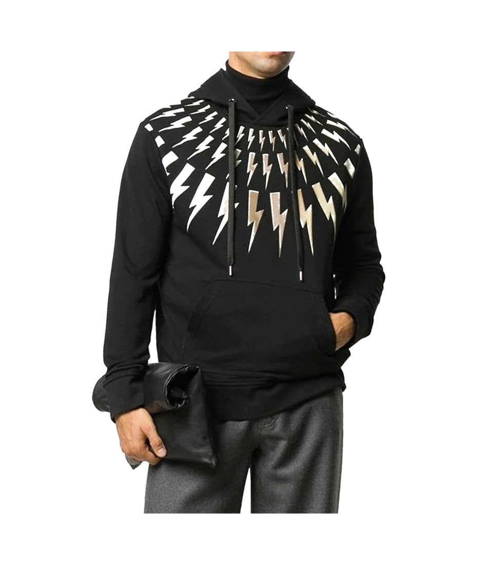 Op5 『Neil Barrett』 751448D2 Neil Barrett Lightning Print Sweatshirt | italist