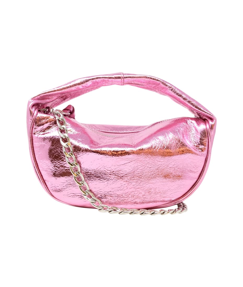 【送料&関税込】By Far Baby Cush Pink llic Leather Handb By Far Baby Cush Pink Metallic Leather Handbag | italist