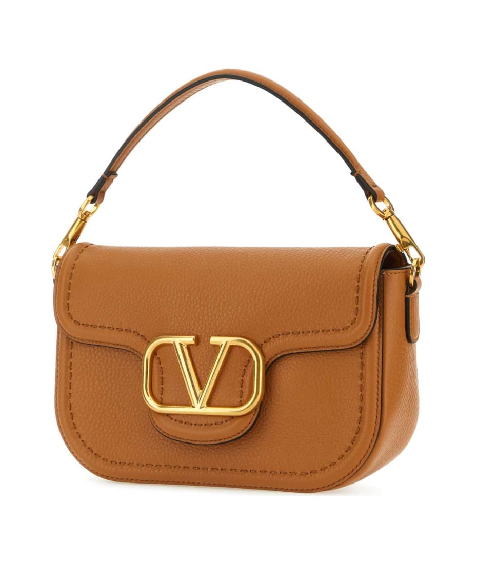 ハンドバッグ Valentino Garavani Camel Leather Medium Alltime Handbag Valentino Garavani Camel Leather Alltime Shoulder Bag