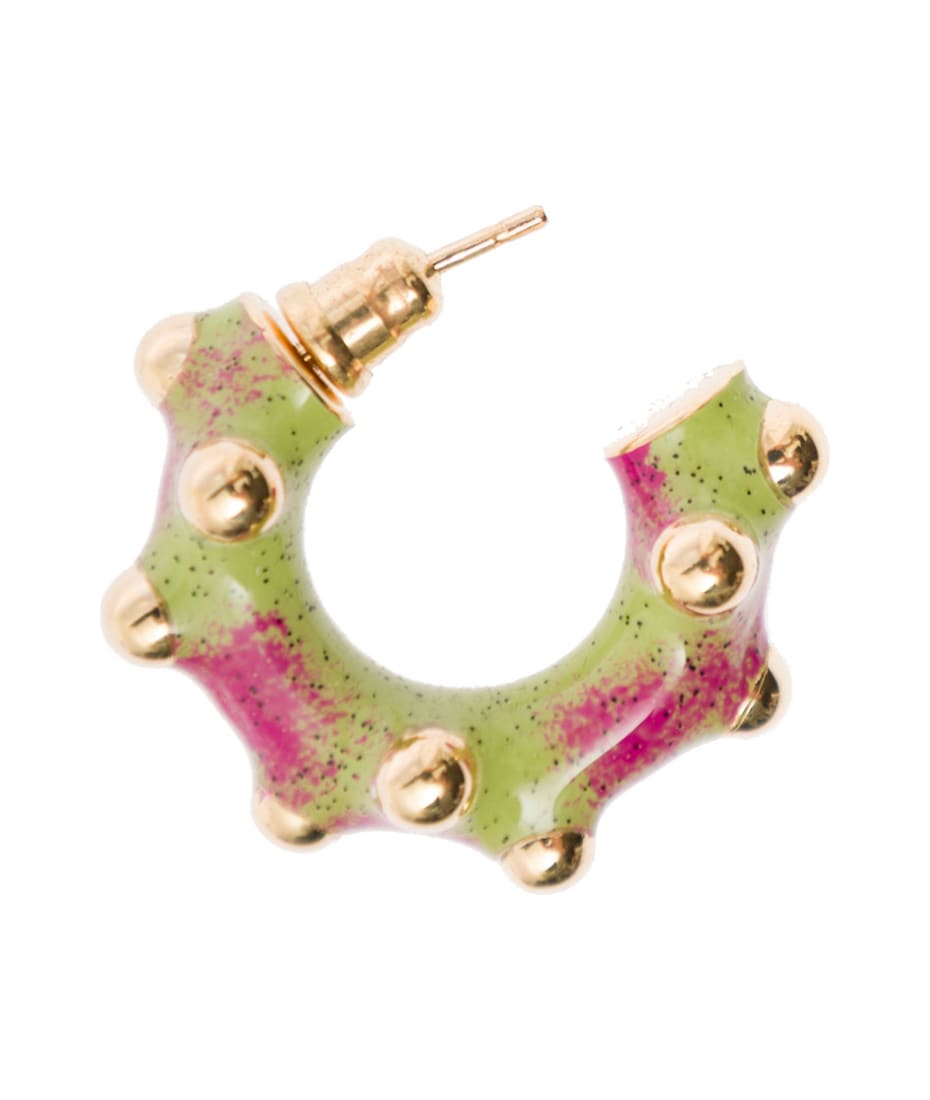 ピアス PANCONESI SS24 HANDPAINTES HOOPS (EA030PTOURMALINE) Panconesi Handpaintes Hoops | italist