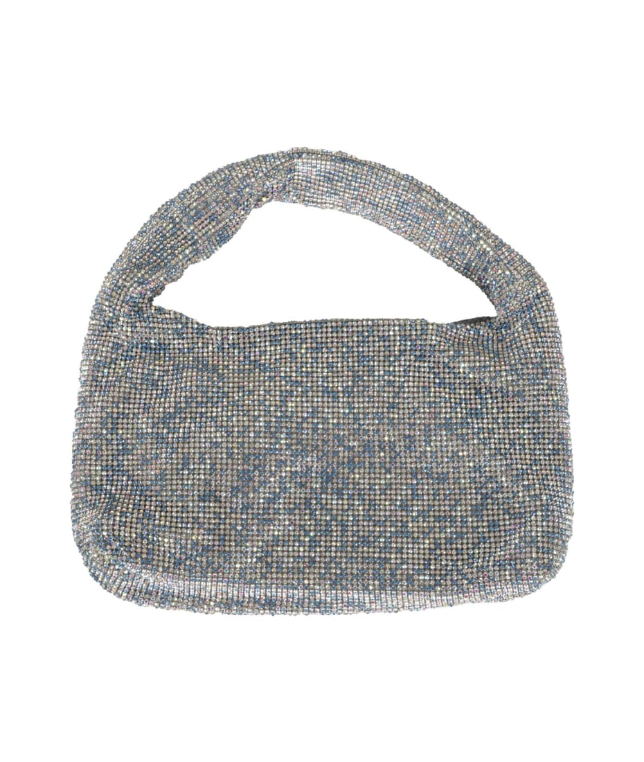 【関税込み】Kara パープル ミニ Crystal Mesh Armpit バッグ KARA Women's' Mini Crystal Mesh Armpit Bag in Silver | LN-CC®