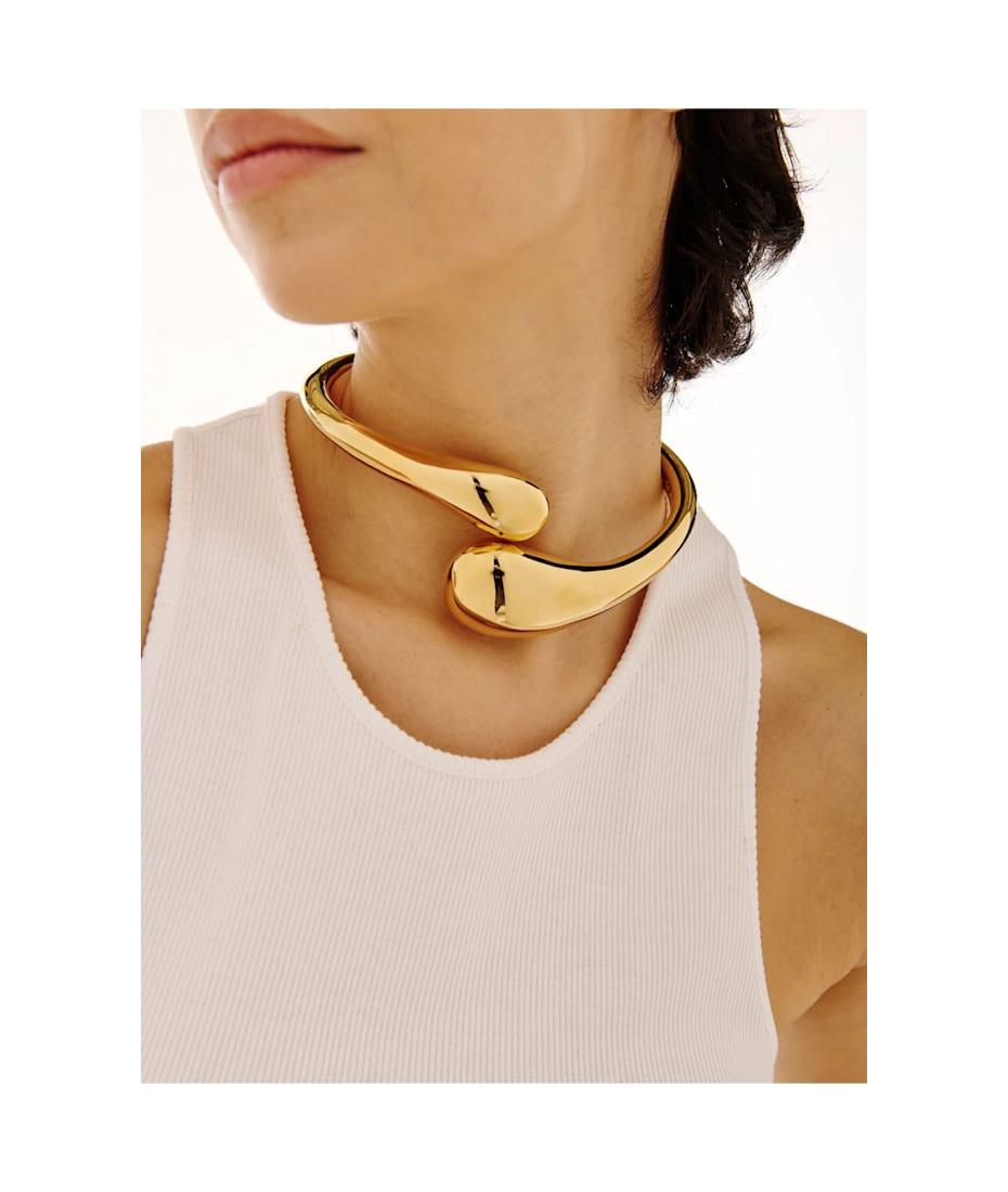ブレスレット FEDERICA TOSI FW25 CHOKER ISA (FT25CK01 GOLD18K) Federica Tosi 'isa' Metallic Choker In Gold Plated Bronze