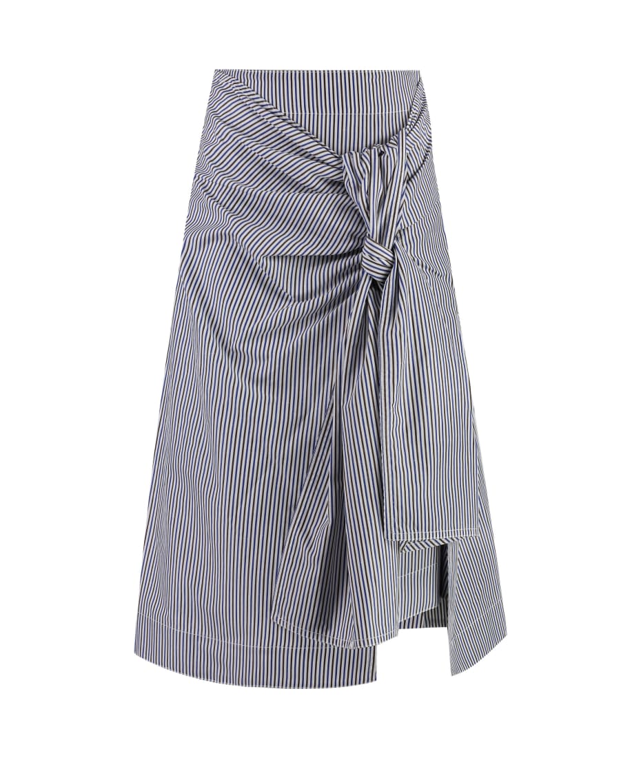 ★SALE★【送料関税無料】BOTTEGA VENETA Linen-And-CottonSkirt BOTTEGA VENETA Cotton-canvas skirt | NET-A-PORTER