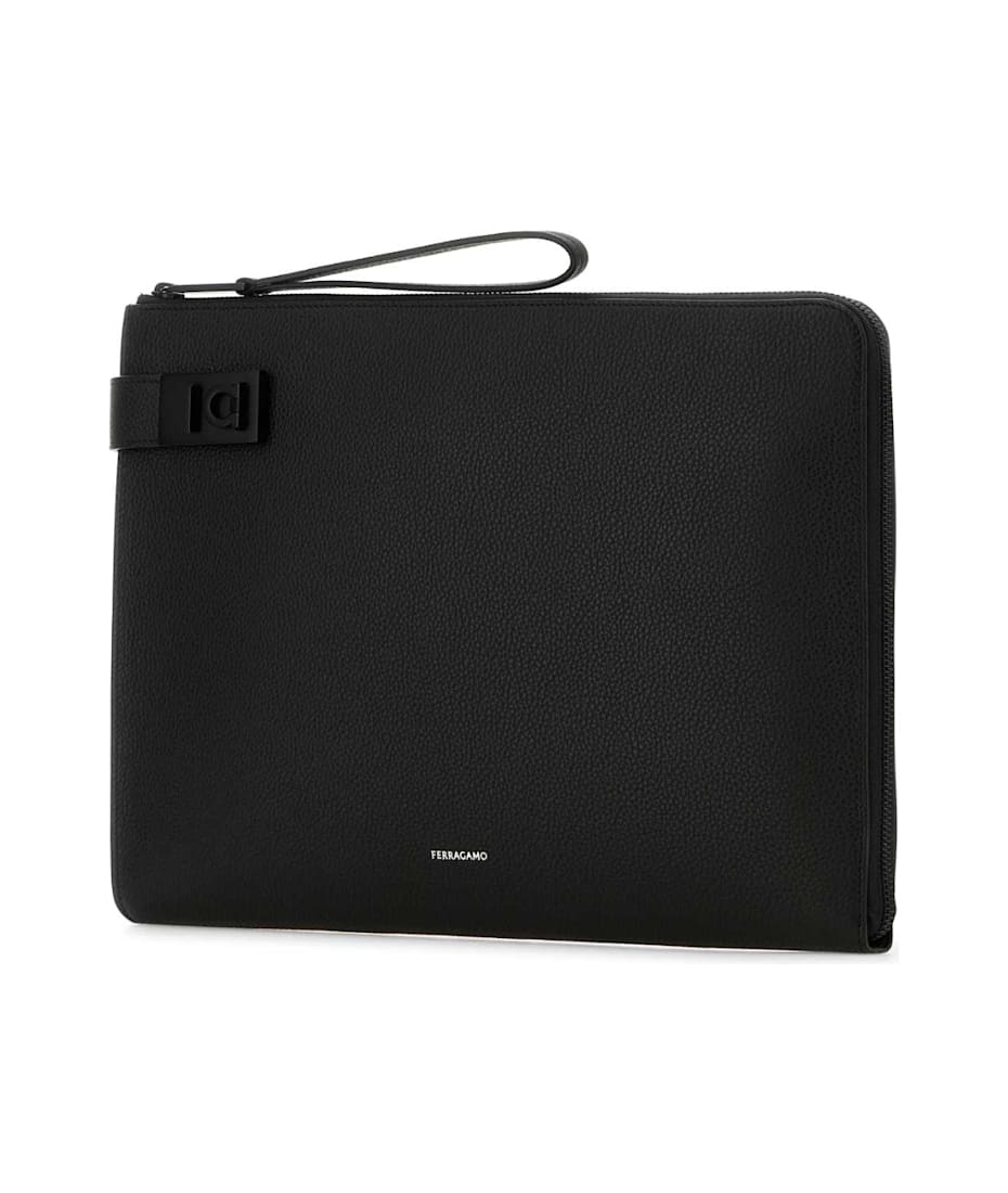 クラッチバッグ FERRAGAMO Leather clutch Black Ferragamo Black Leather Clutch | italist