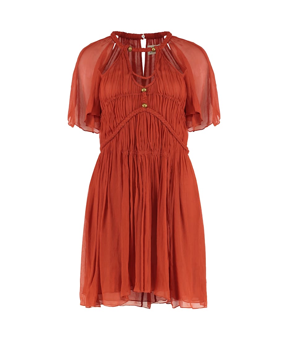 sachin and babi light blue dress Isabel Marant Randalia Silk Mini Dress