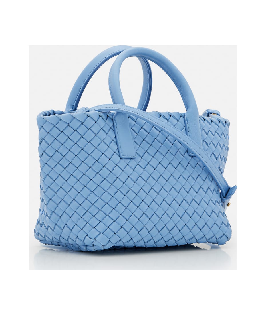 ハンドバッグ BOTTEGA VENETA CERULEAN BLUE LEATHER MINI CABAT HANDBAG Bottega Veneta Cerulean Blue Leather Mini Cabat Handbag
