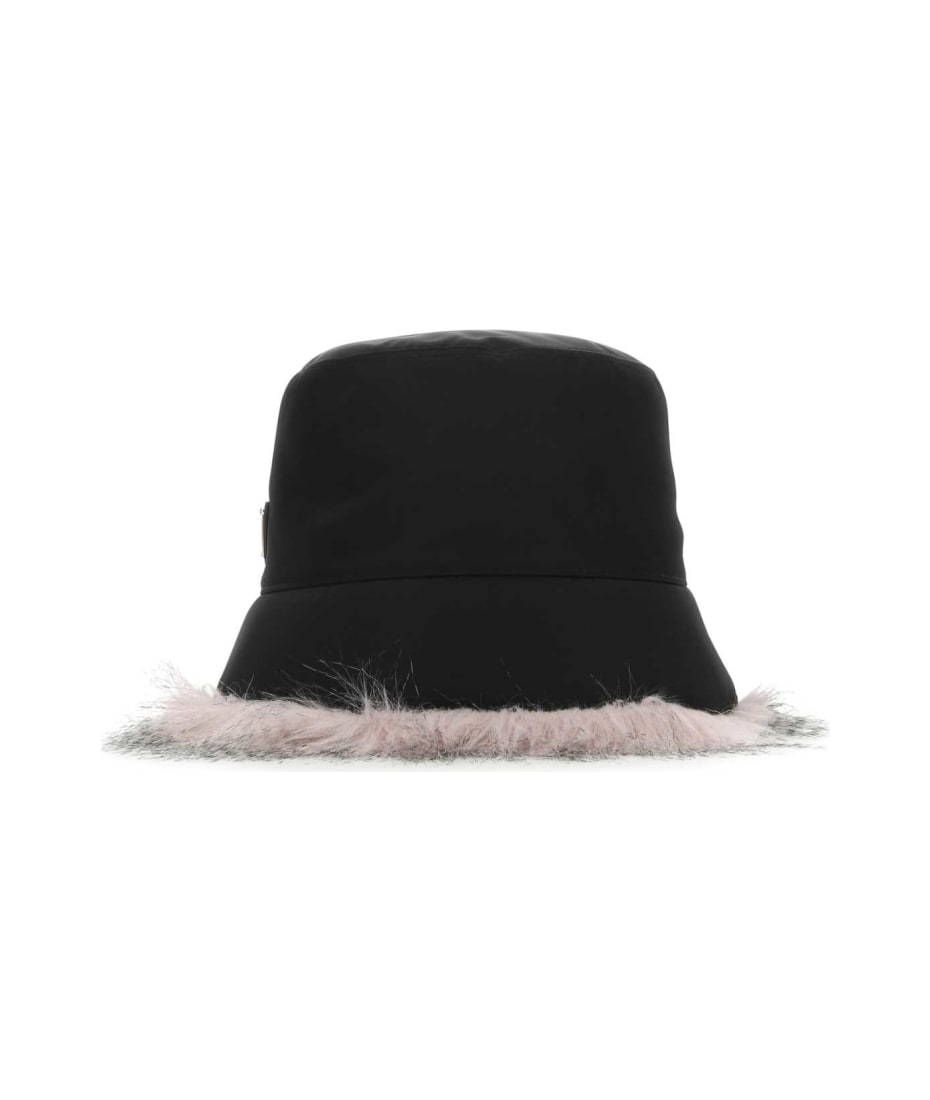 ハット PRADA FW24 Black Re-Nylon hat (1HC1372DWS F0BN9) Prada Black Re-nylon Hat | italist