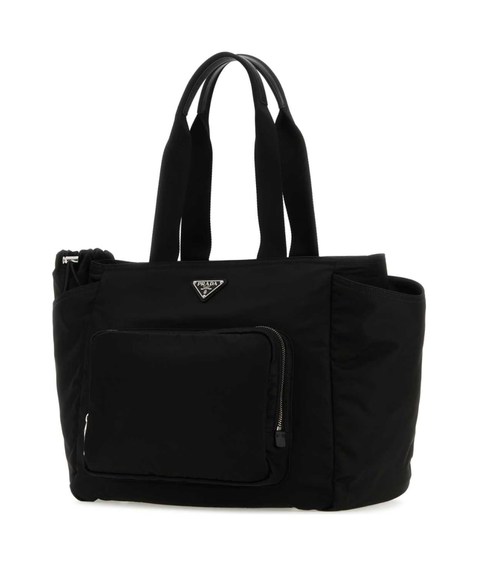 Prada Black Nylon Shopping Bag | italist