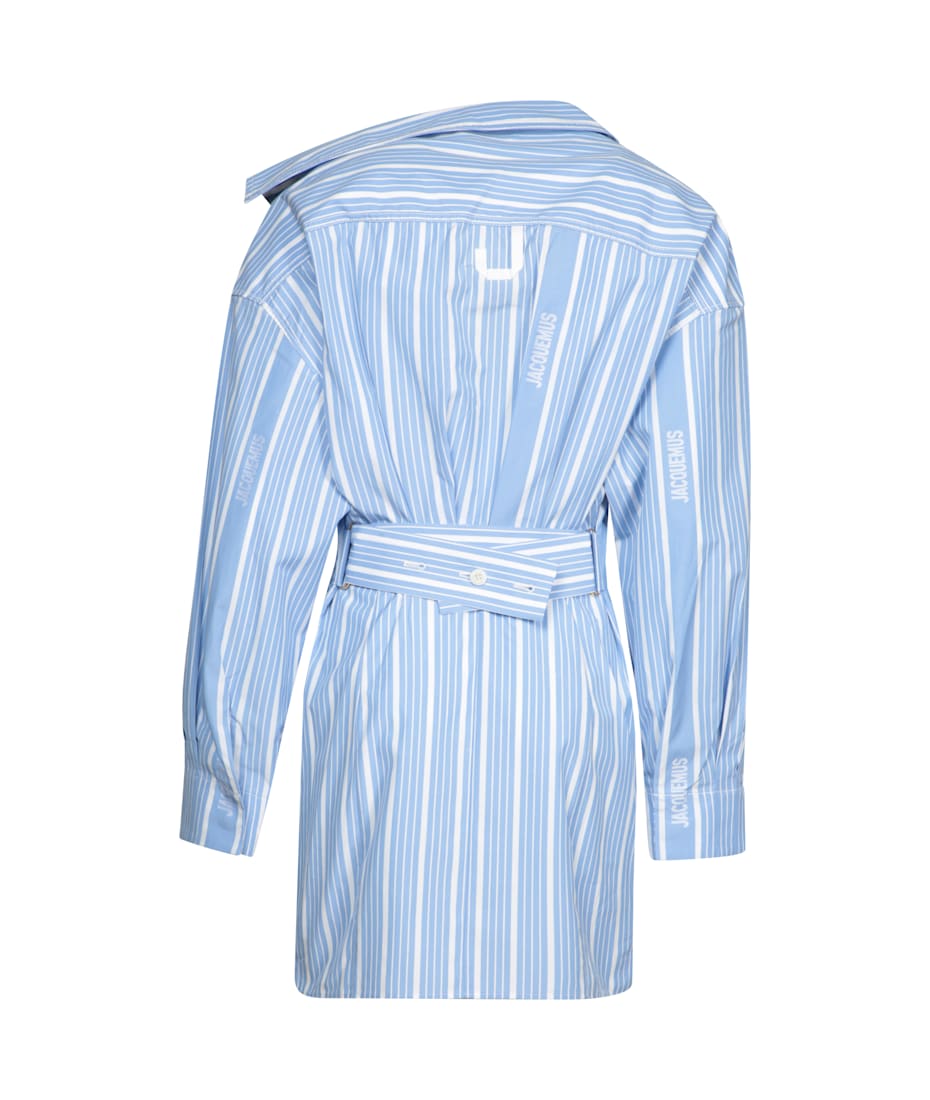 ワンピース JACQUEMUS LA MINI ROBE CHEMISE DRESS La Mini Robe Chemise cotton shirt dress in white - Jacquemus