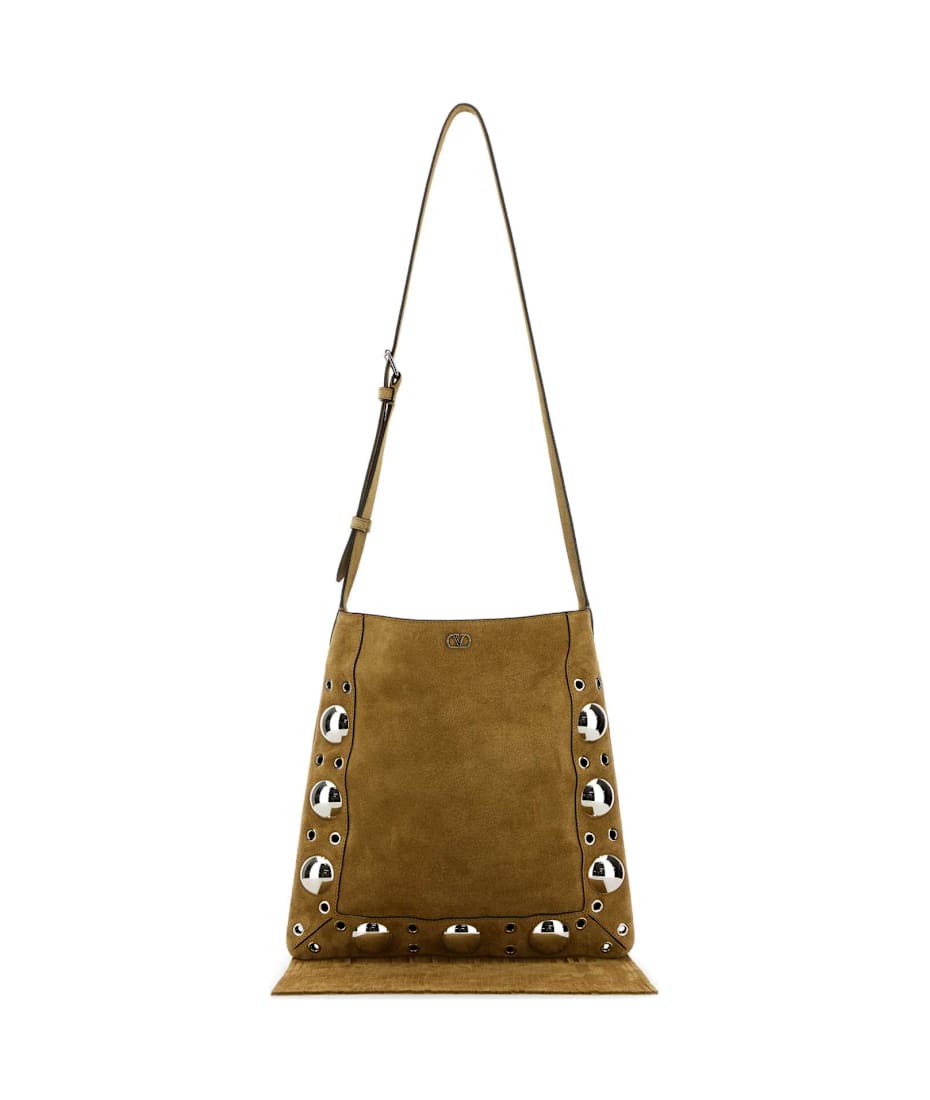 【関税&送料込】Valentino Garavani Camel Suede Nellcate Cros Camel Nellcote small fringed embellished suede shoulder bag