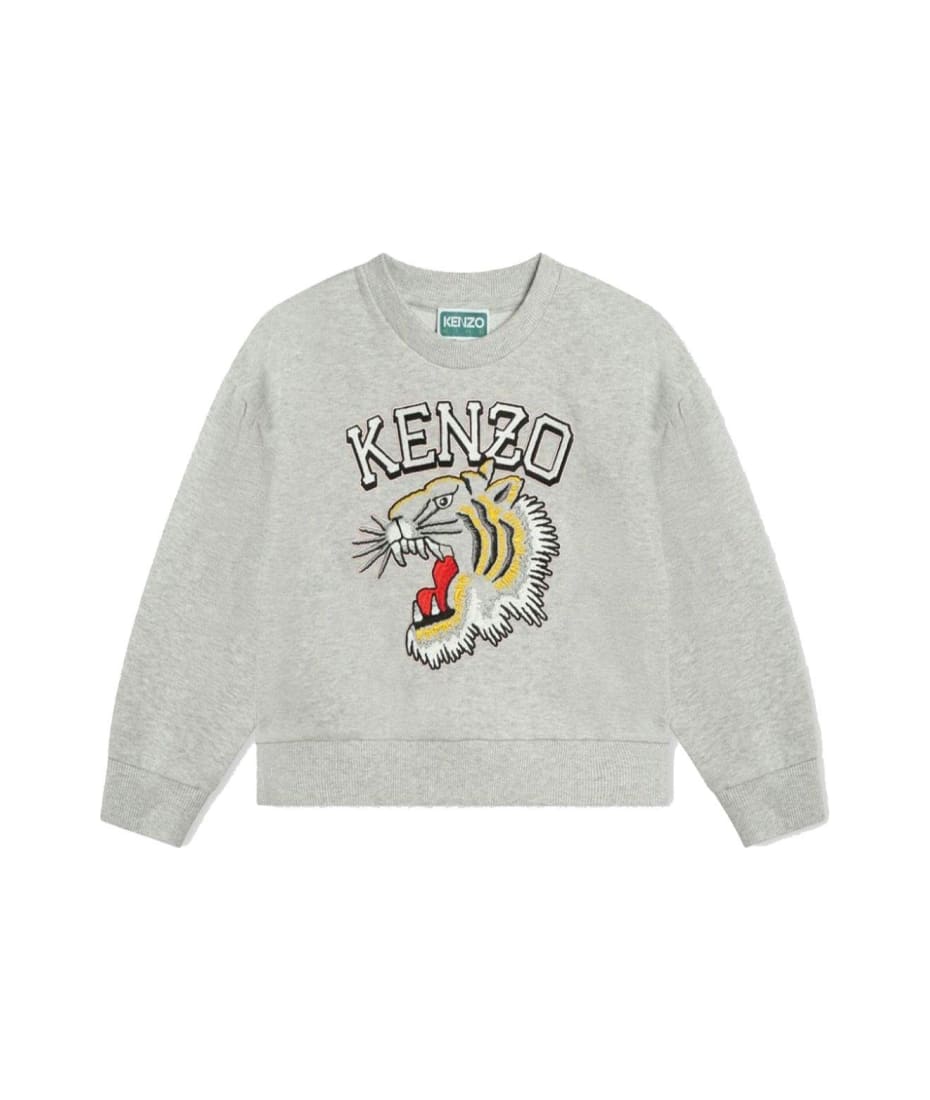 Kenzo Kids Tiger embroidered Crewneck Sweatshirt italist ALWAYS LIKE A SALE