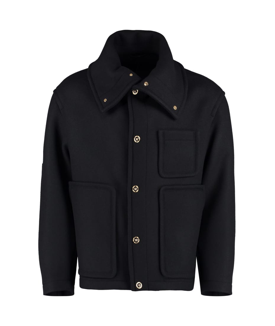 【送料&関税込】Versace Virgin Wool Blend Jacket Versace Wool Blend Jacket | italist