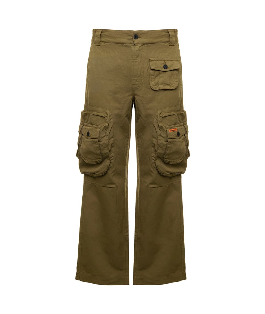 Pockets Cargo Pants Military Green No Co