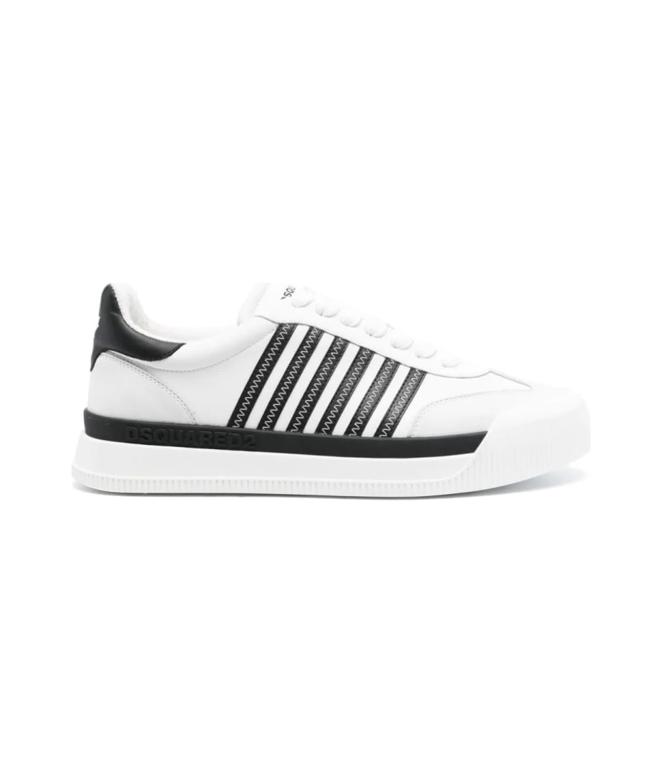 【関税込 日本発送】DSQUARED2 New Jersey スニーカーホワイト Dsquared2 New Jersey Leather Sneaker White at CareOfCarl.com
