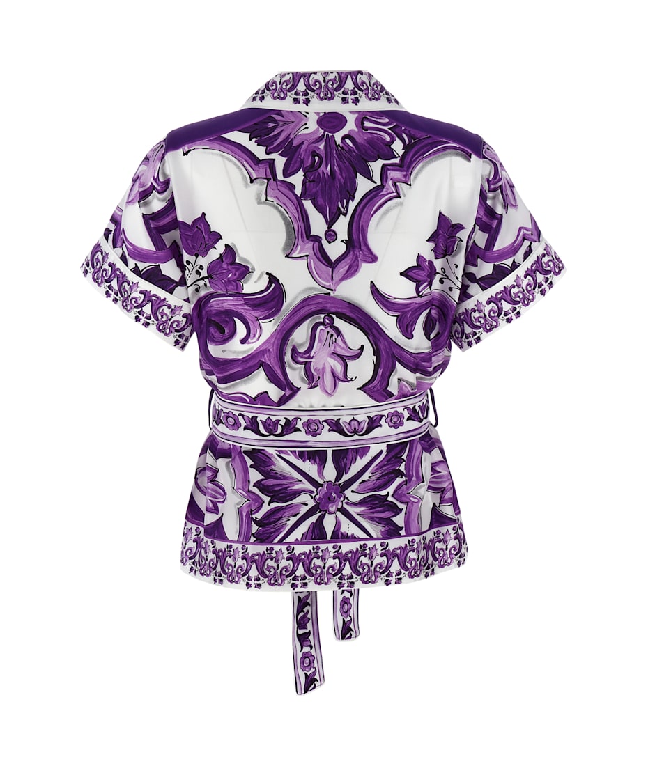 'maiolica' Print Pajama Shirt