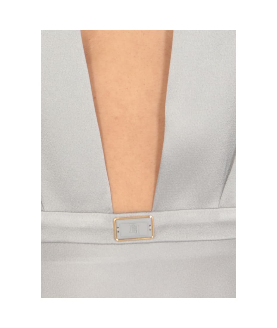 パーティードレス ELISABETTA FRANCHI Satin midi dress with asymmetric skirt Midi dress made of satin with asymmetric skirt | Elisabetta