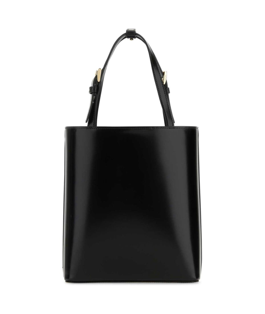 PRADA ロコ刺繍トトハック 1BG3922C2T F0018 Prada Triangle Logo Plaque Cylinder Shaped Tote Bag