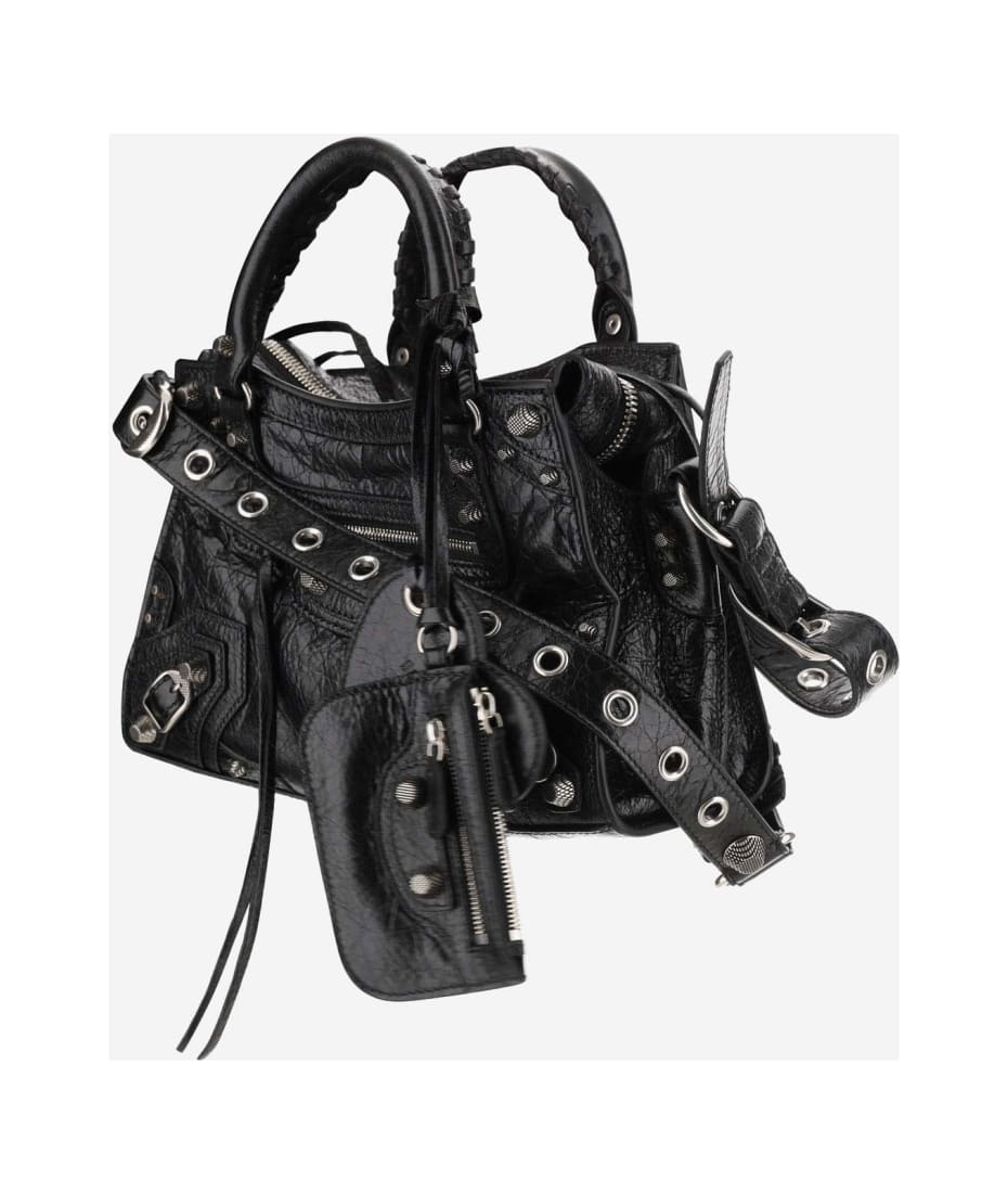 【BALENCIAGA】NEO CAGOLE XS BAG BALENCIAGA XS Neo Cagole Optic White Leather Shoulder Bag