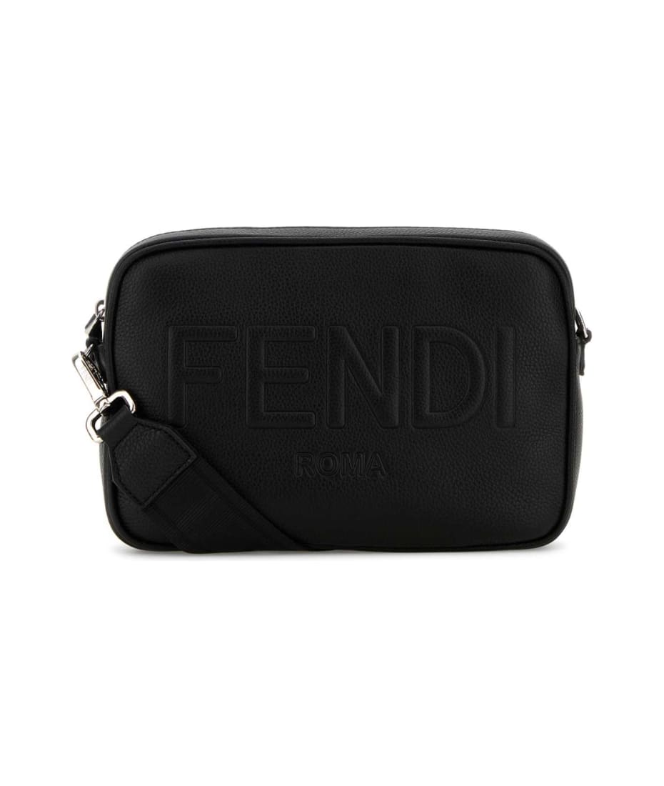 ショルダーバッグ Fendi Black Leather Camera Case Duo Fendi Crossbody Bag Fendi Roma Camera Case Leather Black | Fendi
