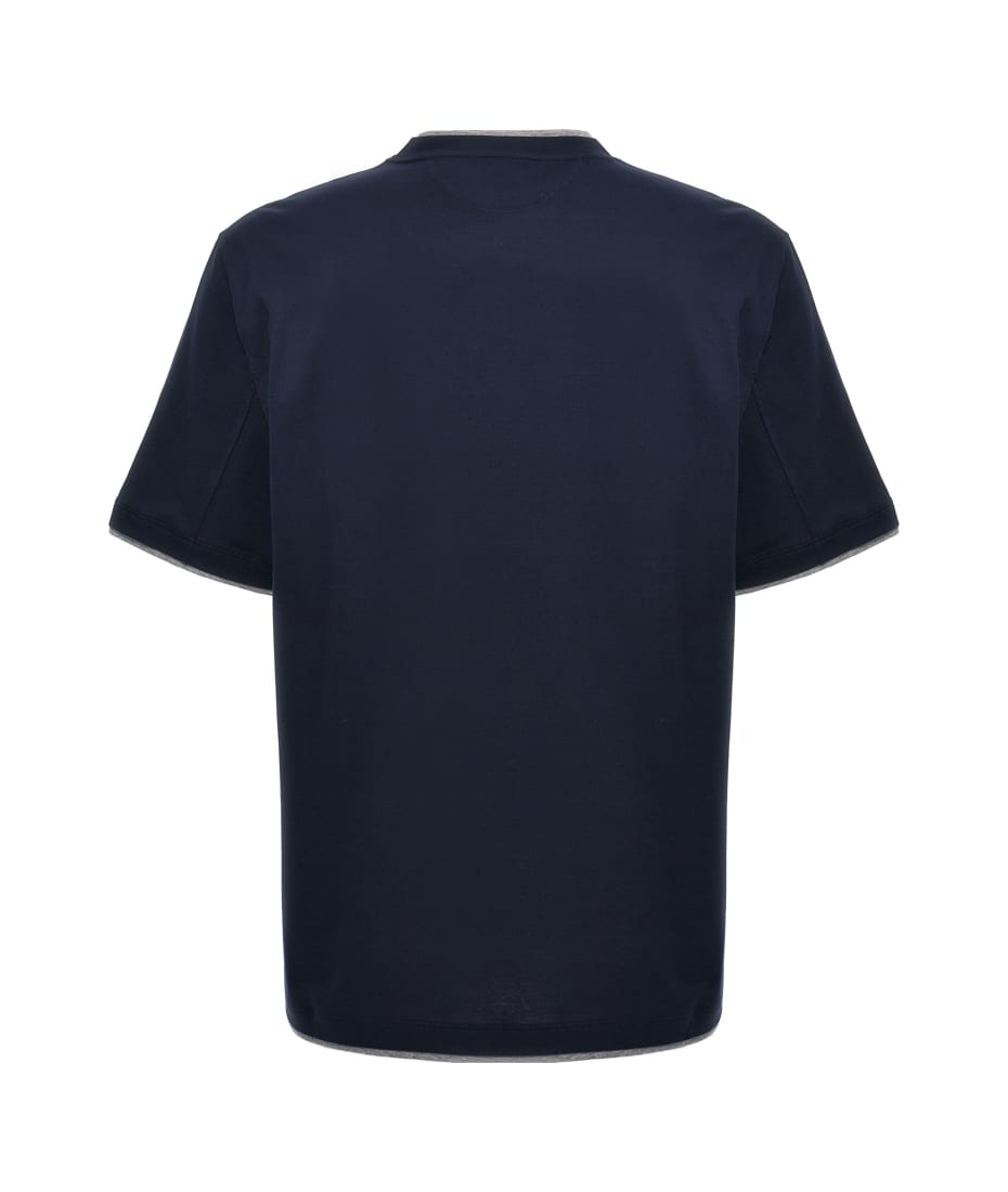 【関税＆送料込み】Brunello Cucinelli Double Layer T-Shirt Brunello Cucinelli Double Layer Crewneck T-shirt | italist