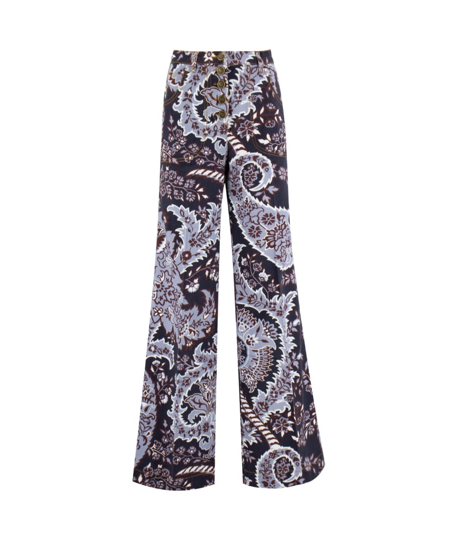 【送料&関税込】Etro paisley Blue Cotton Jeans Etro 'paisley' Blue Cotton Jeans | italist