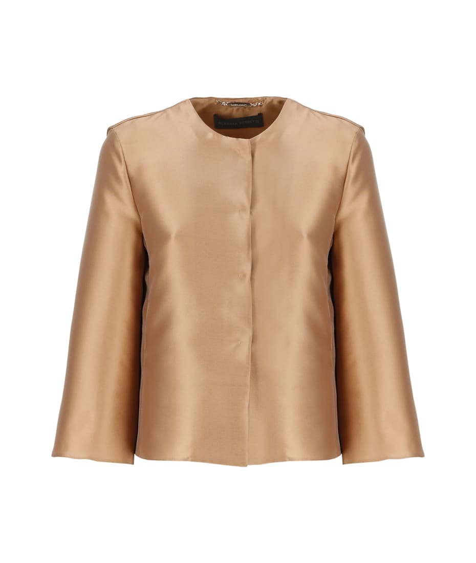 【関税込み】A FERRETTI MIKADO JACKET Alberta Ferretti Mikado Silk Single-Breasted Jacket | Neiman