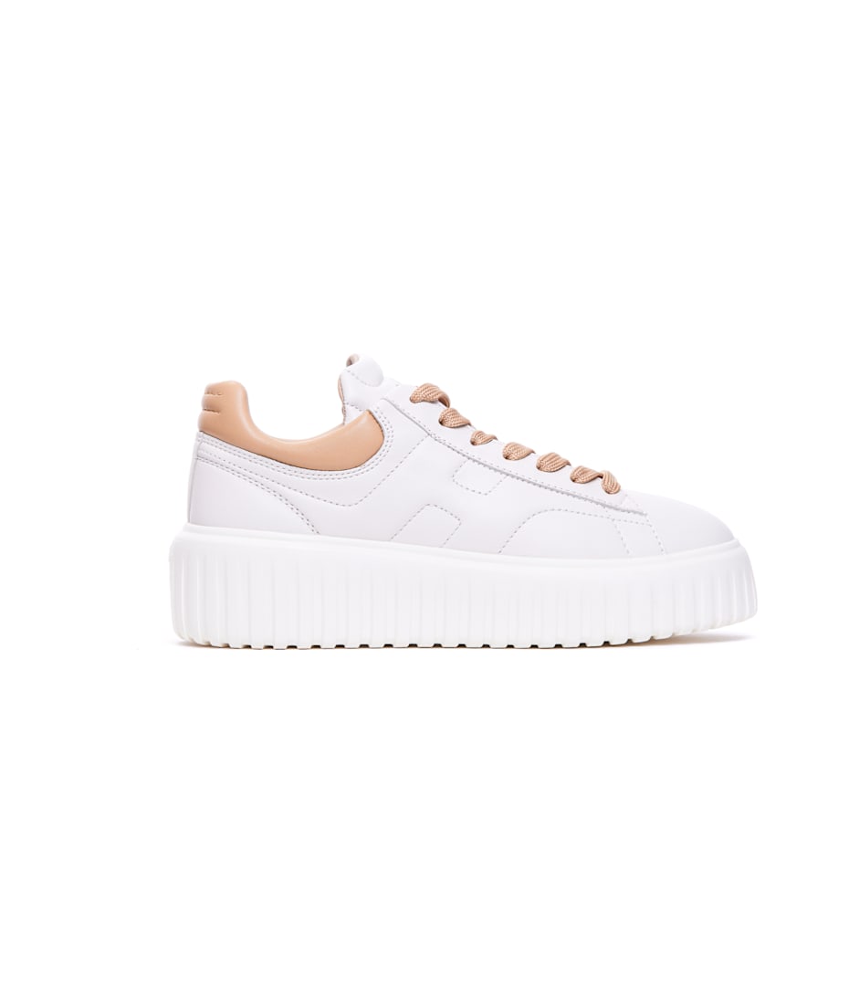 スニーカー HOGAN White nappa leather H-Stripes sneakers Sneakers Hogan H-Stripes WHITE, BLACK for Man