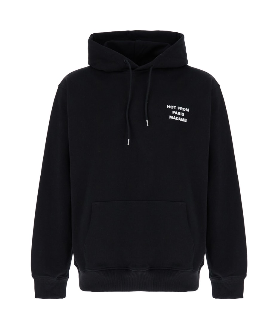 パーカー・フーディ DROLE DE MONSIEUR Black Hoodie with Logo in Cotton Man Drôle de Monsieur Black Hoodie With Logo In Cotton Man
