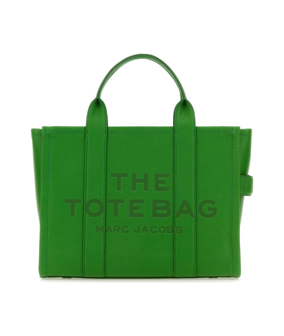 【関税込み】The Medium Tote - Marc Jacobs - Leather - Green Marc Jacobs The Leather Small Tote Bag | Coggles