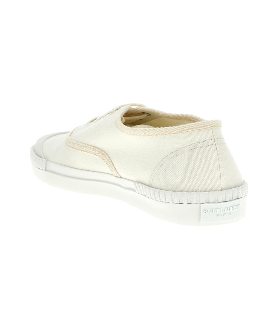 Saint Laurent Ivory Canvas Wes Sneakers | italist