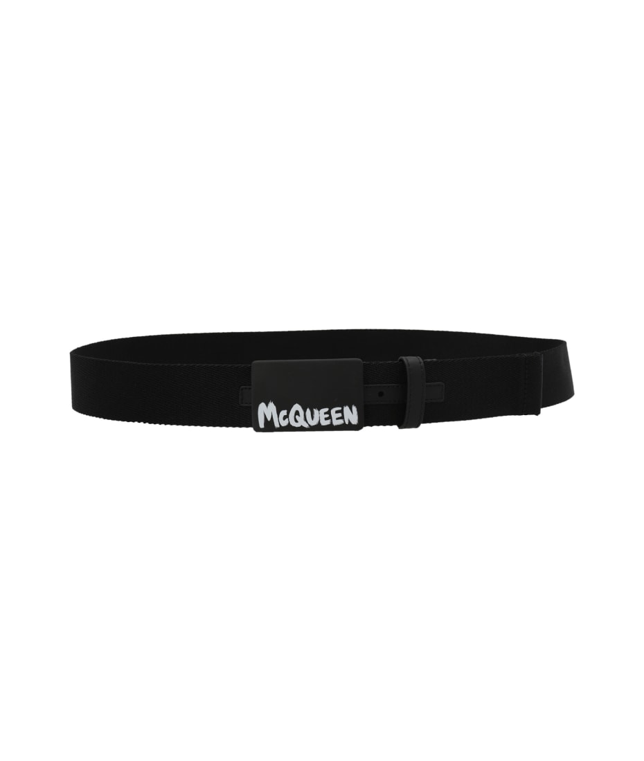 21aw「Alexander McQueen」Logo Mark Belt Alexander McQueen Flower Logo Plaque Buckle Belt | italist