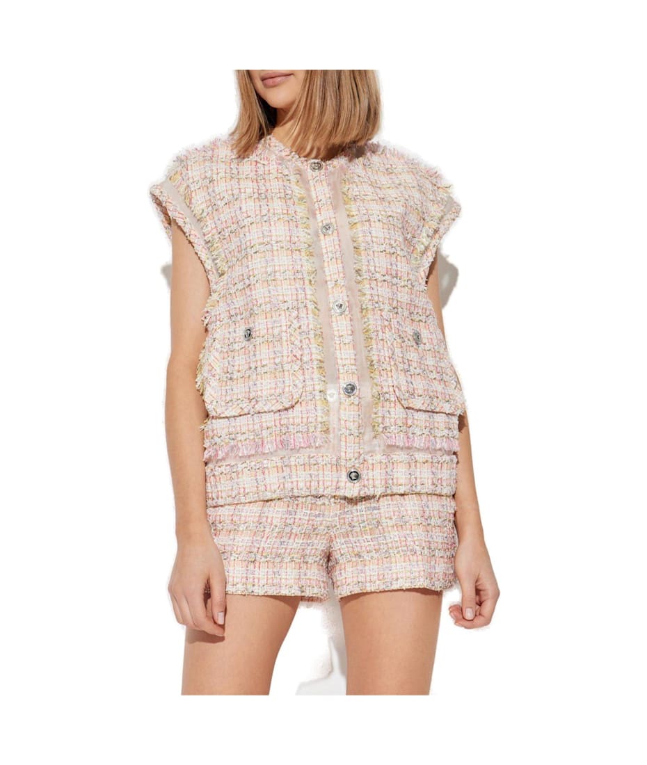 【送料&関税込】Versace Button-up Tweed Gilet Versace Button-up Tweed Gilet | italist