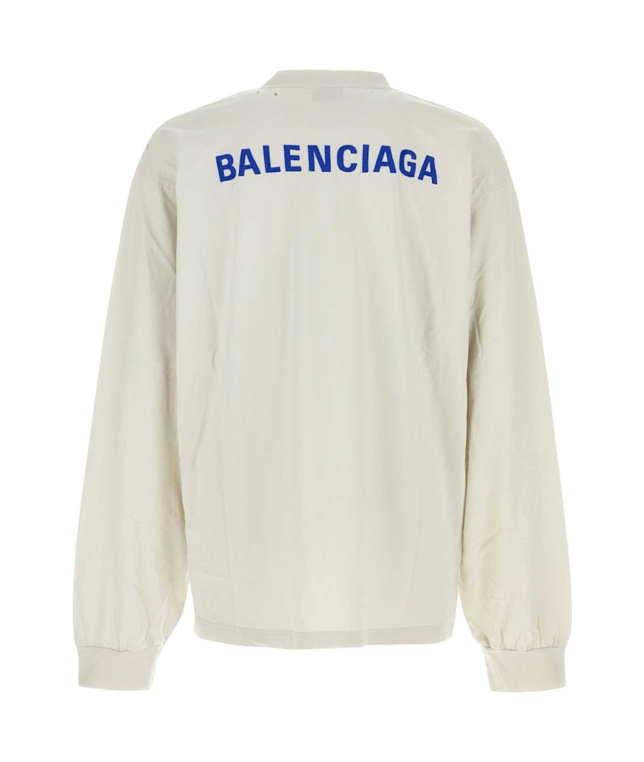 Tシャツ・カットソー BALENCIAGA FW25 Chalk cotton t-shirt (744449TSVO9 8016) Balenciaga Chalk Cotton T-shirt | italist
