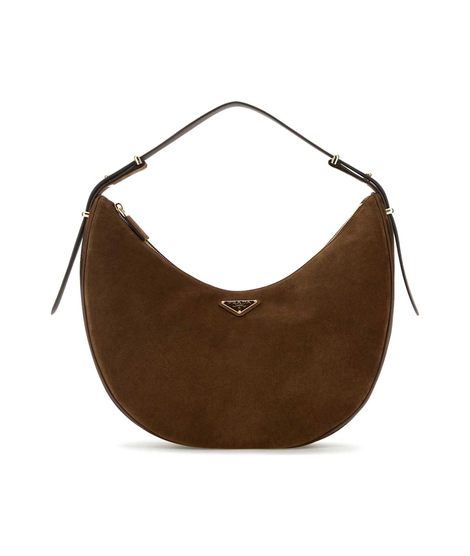 ハンドバッグ PRADA BROWN SUEDE BIG ARQUE HANDBAG Prada Brown Suede Big Arquã¨ Handbag | italist