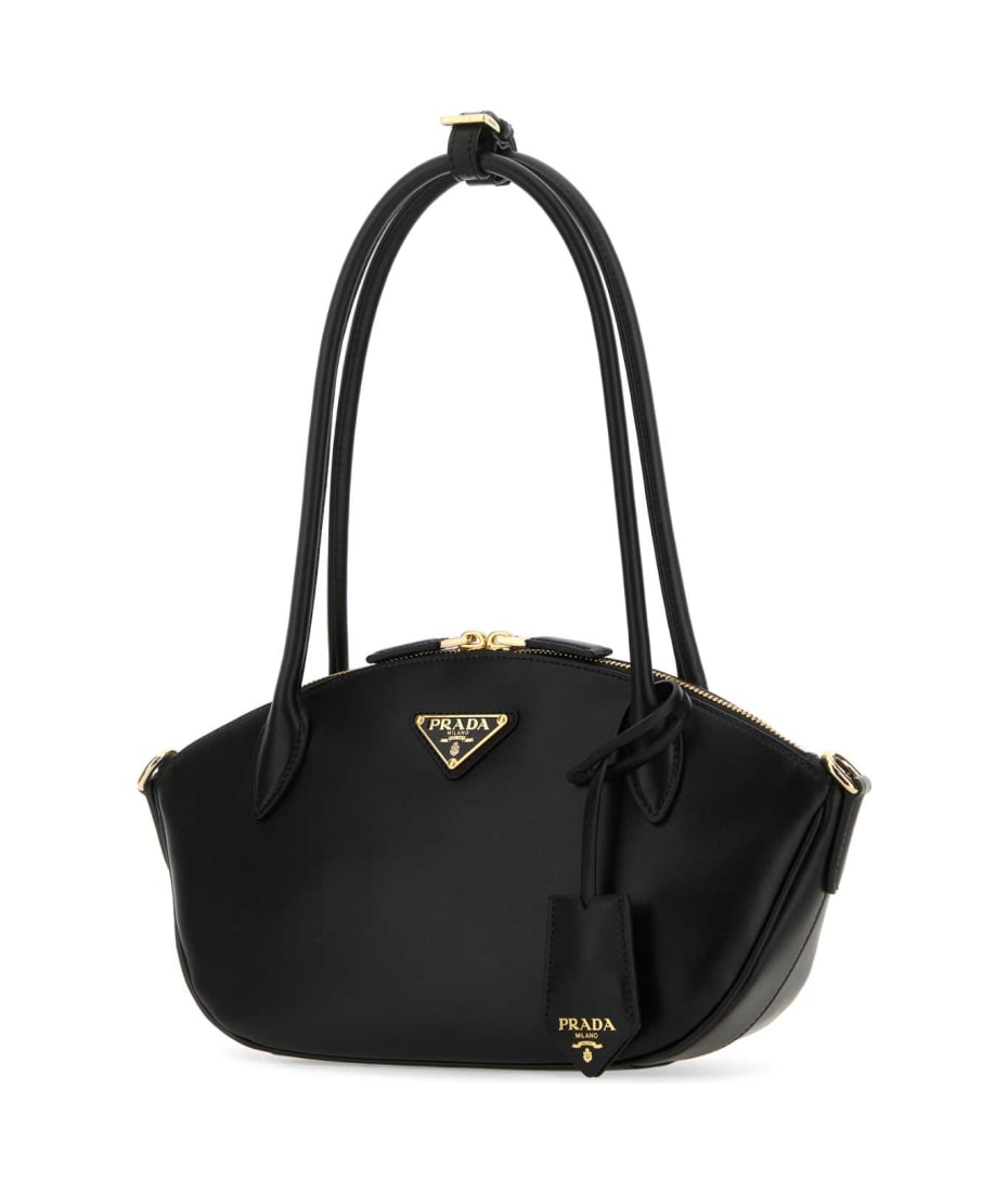 Prada Black Leather Small Handbag - NERO
