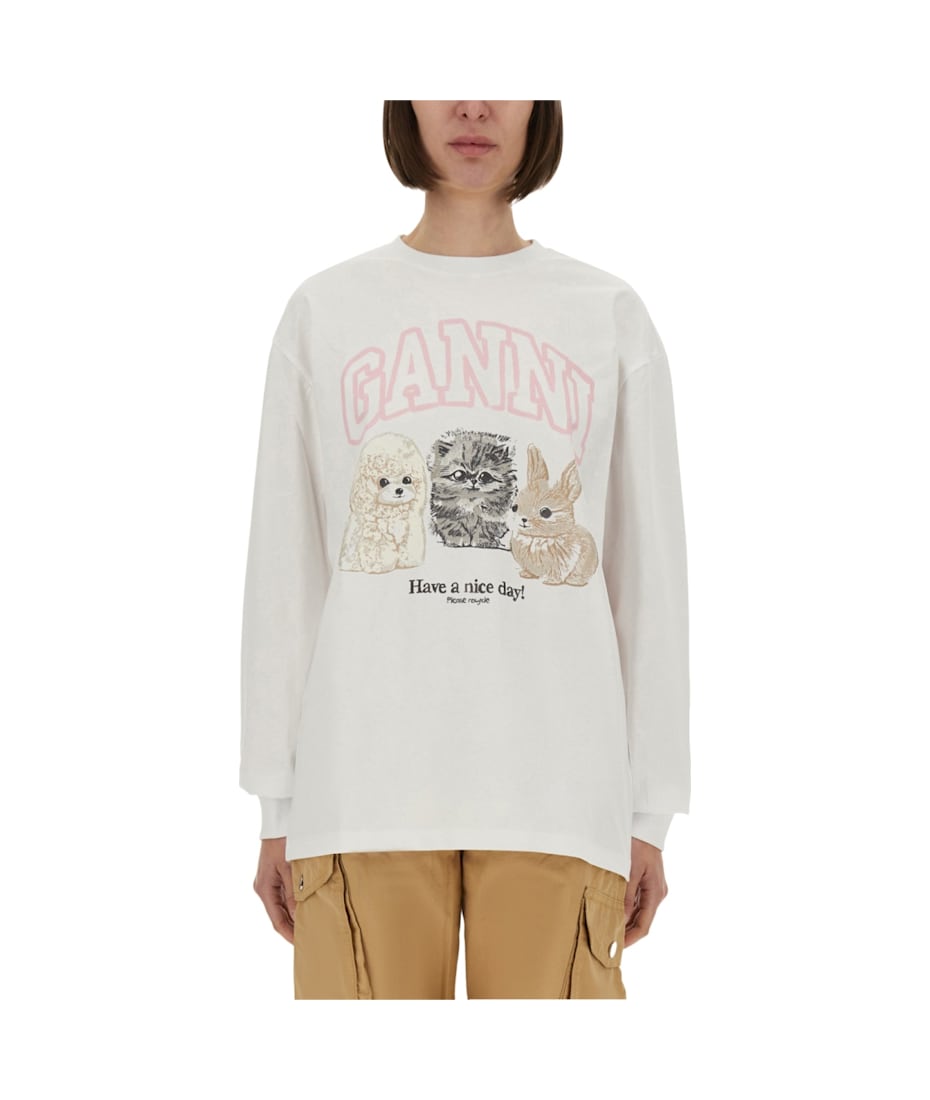 Ganni Heavyweight Jersey Re-cut Sweatshirt | italist, ALWAYS