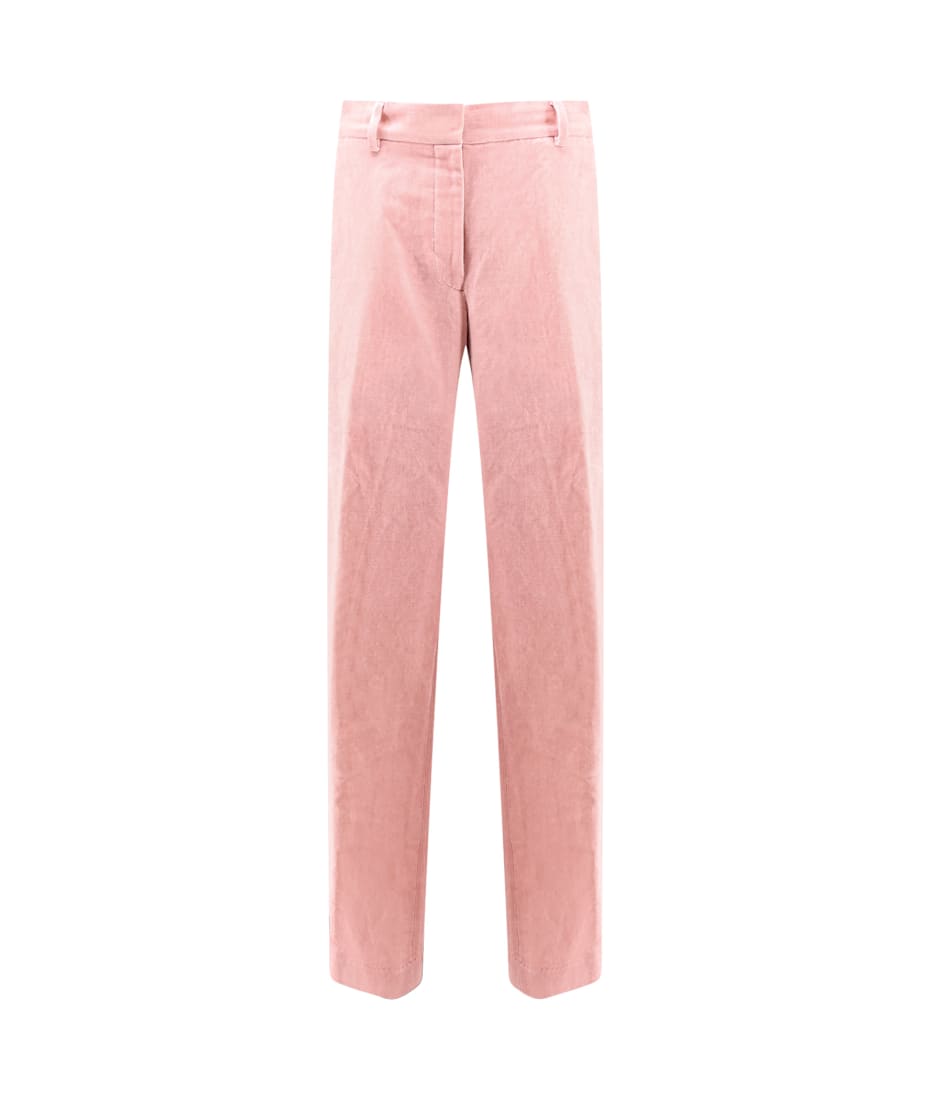 パンツ DRIES VAN NOTEN PINK VELVET PIXY PANT Dries Van Noten Pink Velvet Pixy Palazzo Pant | italist