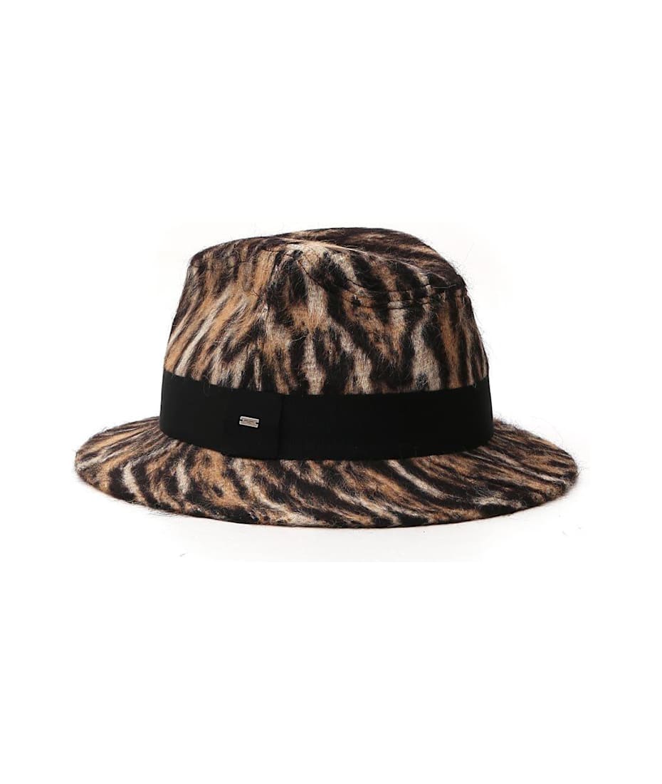 【送料&関税込】Saint Laurent Animal Print Fedora Hat Saint Laurent Animal Print Fedora Hat | italist
