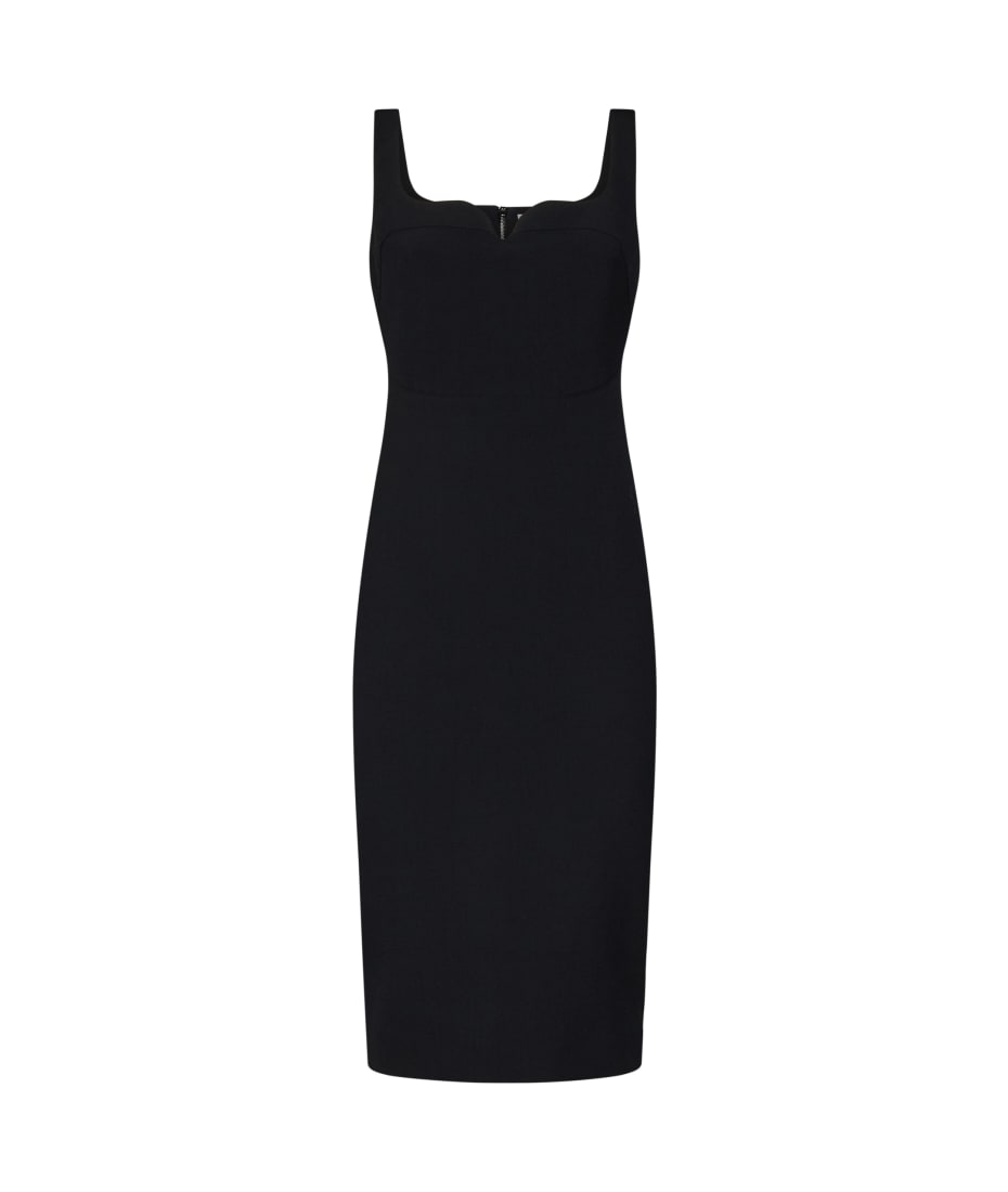 Victoria Beckham Sleeveless Fitted T-shirt Dress Midi Dress