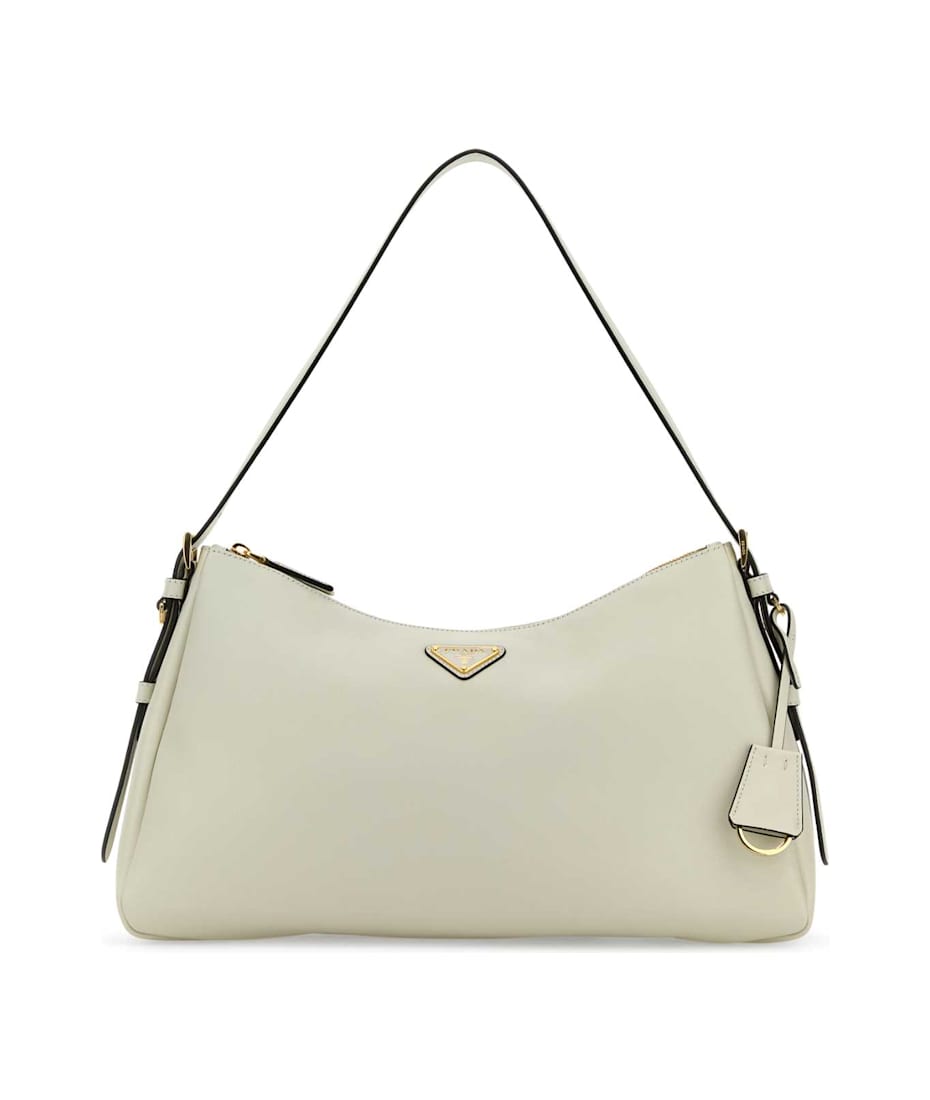 Prada White Leather Shoulder Bag | italist
