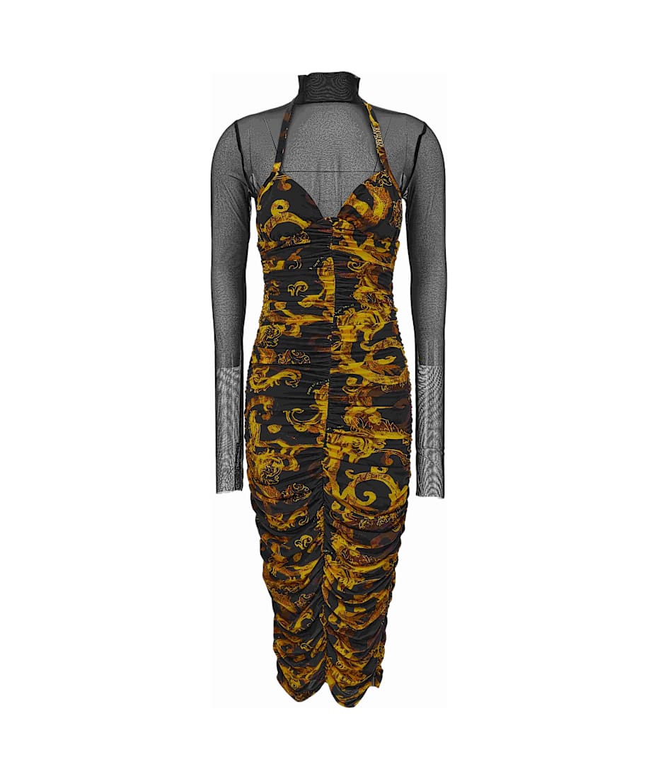 Versace Jeans Couture Black Long Dress | italist Versace Jeans Couture Black Long Dress | italist